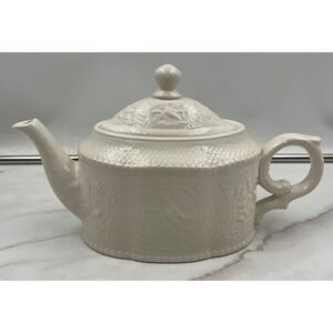 Royal Cauldon Bristol Ironstone Aviary Teapot Cream Embossed Made in England